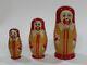 Rare Vintage Set 3 Mcdonald's Ronald Mcdonald Russian Matryoshka Nesting Dolls