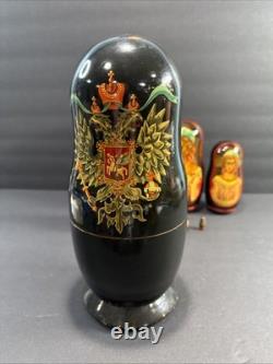 Romanovs Dynasty Hand Painted Wooden Nesting Dolls by Vishnyakov V. V. (READ)