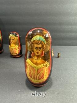 Romanovs Dynasty Hand Painted Wooden Nesting Dolls by Vishnyakov V. V. (READ)
