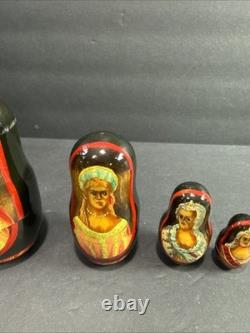 Romanovs Dynasty Hand Painted Wooden Nesting Dolls by Vishnyakov V. V. (READ)