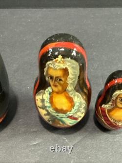 Romanovs Dynasty Hand Painted Wooden Nesting Dolls by Vishnyakov V. V. (READ)