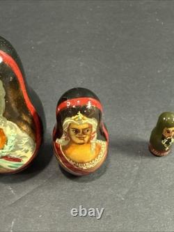 Romanovs Dynasty Hand Painted Wooden Nesting Dolls by Vishnyakov V. V. (READ)