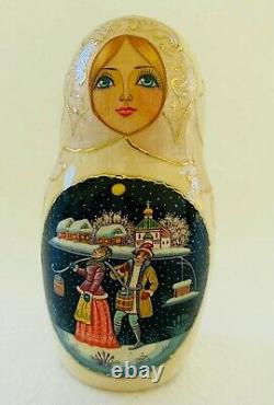 Russia. Original Nesting Doll 5 pieces. 8 Signed by the Artist