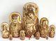 Russian 10 Big Pyrography Nesting Dolls Icon Compassionate St Nicolas George