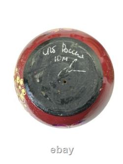 Russian 10-Piece Matryoshka Nesting Doll Set 4 1/2 Painted Signed Great