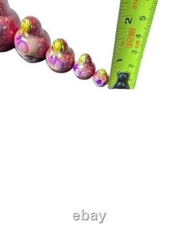 Russian 10-Piece Matryoshka Nesting Doll Set 4 1/2 Painted Signed Great