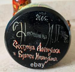 Russian 6.5 Matryoshka Sister Alyonushka Brother Ivanushka Nesting Dolls 5pc