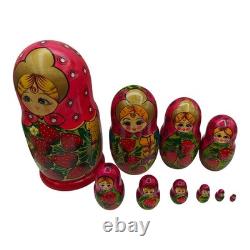 Russian Artist Nesting Large Dolls Matryoshka Set 10 pcs Hand Painted