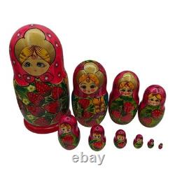 Russian Artist Nesting Large Dolls Matryoshka Set 10 pcs Hand Painted