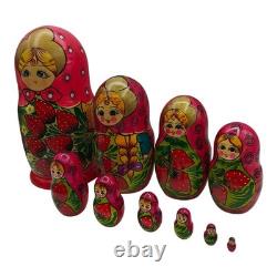 Russian Artist Nesting Large Dolls Matryoshka Set 10 pcs Hand Painted