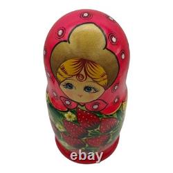 Russian Artist Nesting Large Dolls Matryoshka Set 10 pcs Hand Painted
