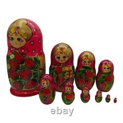 Russian Artist Nesting Large Dolls Matryoshka Set 10 pcs Hand Painted