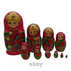 Russian Artist Nesting Large Dolls Matryoshka Set 10 pcs Hand Painted