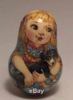 Russian Author's doll Best friend Roly Poly Doll no nesting 5,12 inches