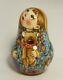 Russian Author's Doll Little Ksyusha Roly Poly Doll No Nesting H=4,33inches