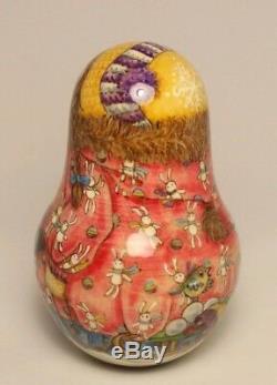 Russian Author's doll Winter! Roly Poly Doll no nesting 4,33 inches