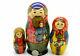 Russian Big Nesting Doll Matryoshka 3 Dad Mum Son & Children Ryabova Baby Gift