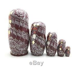 Russian Beauty Nesting Doll set Hand Painted Signed ArtWork