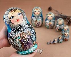 Russian Christmas matryoshka Custom nesting dolls Christmas gifts Art doll