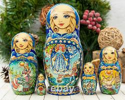 Russian Christmas matryoshka Snow Maiden, Nesting dolls, Matryoshka