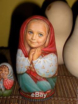 Russian Collectible Author's Roly Poly, matryoshka/Doll hand made Girlfriends
