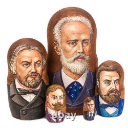 Russian Composers Nesting Doll Tchaikovsky Matryoshkas Stacking Doll Handmade 7