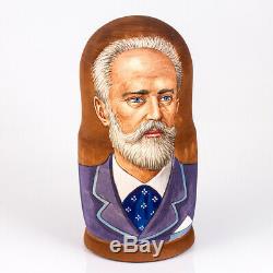 Russian Composers Stacking Nesting Doll Matryoshka Gift for Musician Tchaikovsky