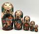 Russian Fairy Tale Firebird Story Nesting Doll Hand Carved Hand Painted Signed