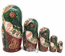 Russian Fairy Tale Firebird Story Nesting DOLL Hand Carved Hand Painted Signed