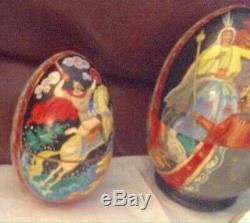 Russian Fairy Tales Rare 5 Nesting Dolls Matryoshka Hand Painted