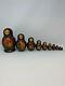 Russian Fairytale Set Of Ten Matryoshka Stacking Dolls Hand Painted Signed 8