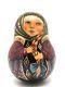 Russian Girl Roly Poly Hand Carved Hand Painted No Nesting Bell Doll