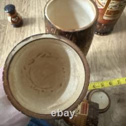 Russian Hand Carved Nesting Dolls Tall Male and Female READ