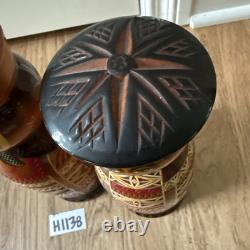 Russian Hand Carved Nesting Dolls Tall Male and Female READ