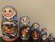 Russian Hand Painted Nesting Doll 5 Pieces. 7.5 Original, Sign By Artist