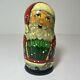 Russian Handmade Matryoshka Santa Hand Painted Nesting Dolls Signed 6