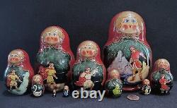 Russian Handmade Wood Matryoshka BaBushka Nesting Dolls Traditional & Folklore