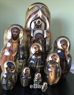 Russian Icon Doll Nest. 10 Museum Quality