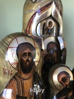 Russian Icon Doll Nest. 10 Museum Quality