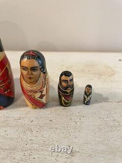 Russian Leaders Nesting Dolls Gorbachev 9 Pieces Made In USSR 12 Tall Assembled