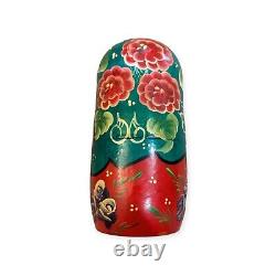 Russian Matryoshka 10 Piece Horse Drawn Troika Nesting Doll Set Hand painted