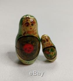 Russian Matryoshka 10 Wooden Nesting Dolls hand painted signed fairy tale