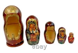 Russian Matryoshka Doll Religious Painted- 7