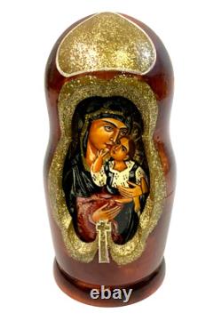 Russian Matryoshka Doll Religious Painted- 7