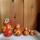 Russian Matryoshka Doll Set Hand-painted Wooden 5pcs, 10cm Tall