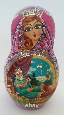 Russian Matryoshka Fairy Tale Collector's Doll 10 Doll set