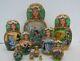 Russian Matryoshka Fairy Tale Collector's Doll 10 Doll Set (green)