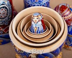 Russian Matryoshka Hand-made unique gift Russian nesting doll Swarovski crystals