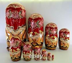 Russian Matryoshka Nesting Doll 11 10 Pc, Ivan Tsarevich Fairytale Hand Made