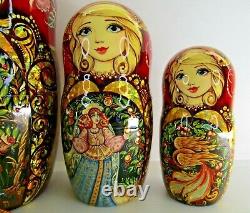 Russian Matryoshka Nesting Doll 11 10 Pc, Ivan Tsarevich Fairytale Hand Made